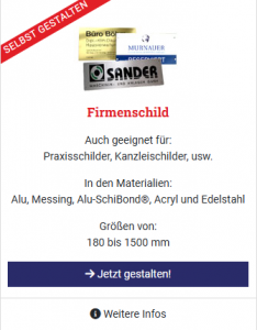 Firmenschild